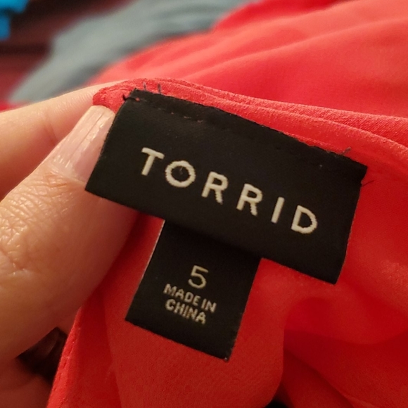 Torrid Coral Adjustable Strap Tank Top Size 5X - Picture 8 of 9